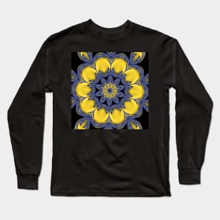 Yellow floral abstract Long Sleeve T-Shirt